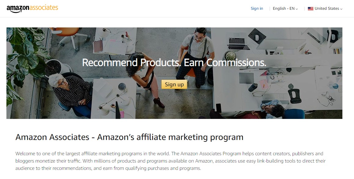 amazon associates sign up amazon associates sign up