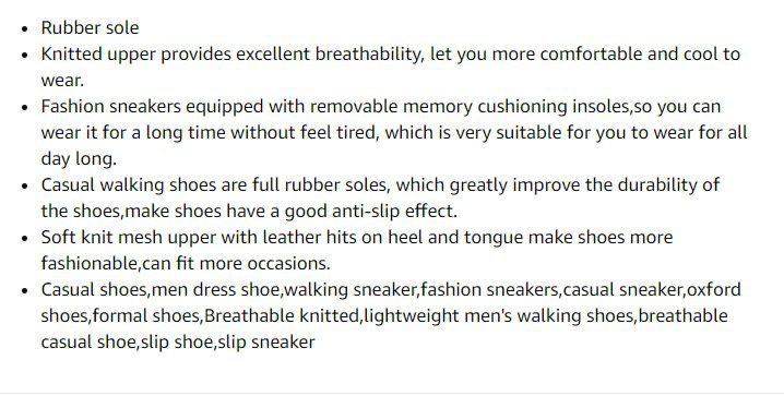 amazon products description